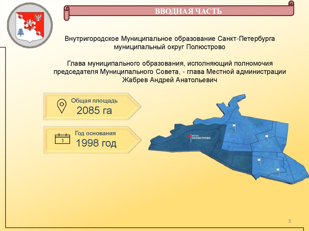 ВВОДНАЯ ЧАСТЬ