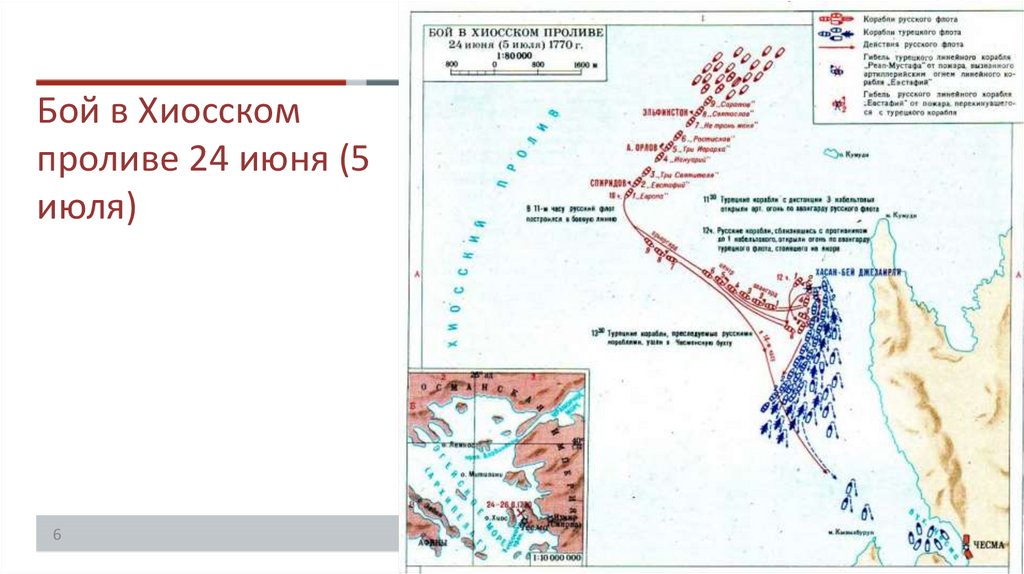 Бой в Хиосском проливе 24 июня (5 июля)
