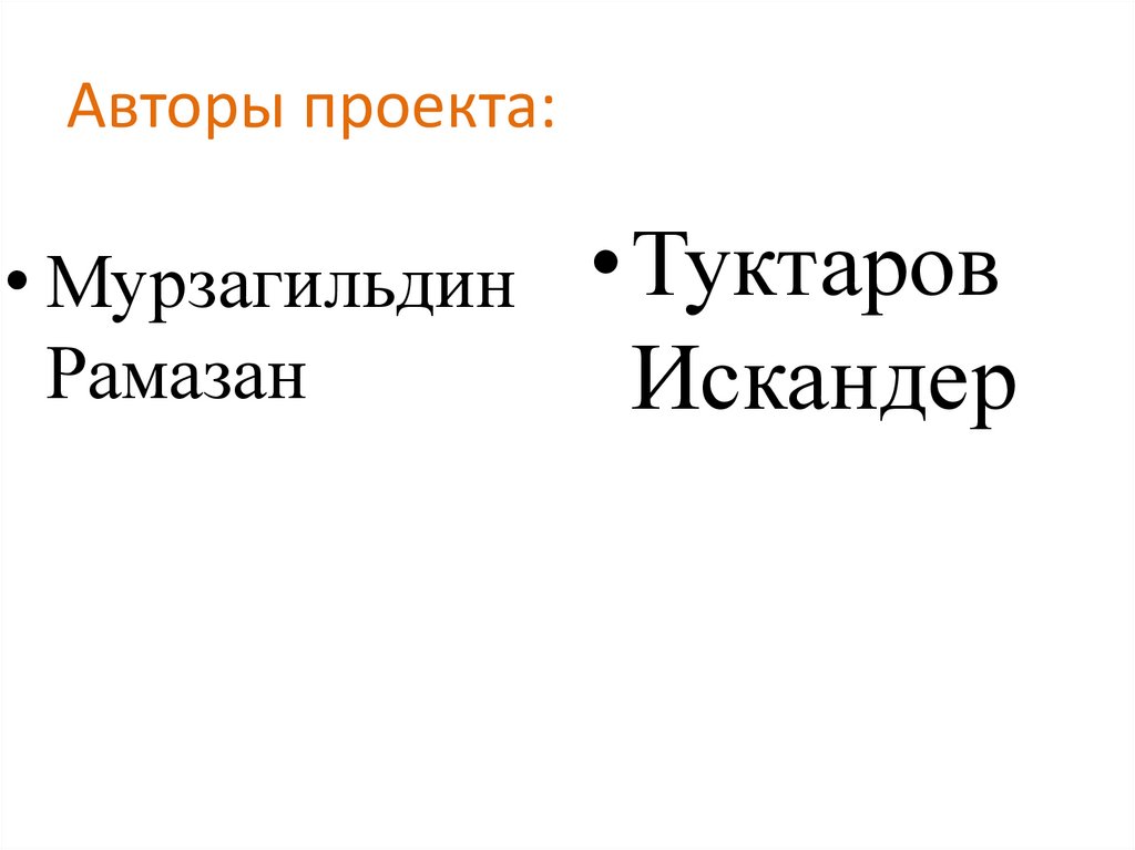 Авторы проекта: