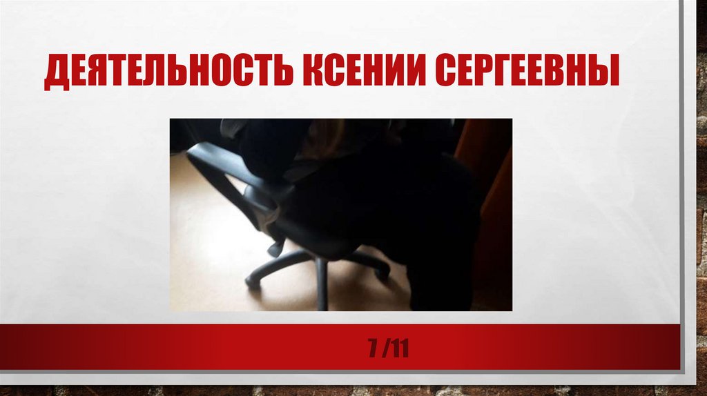 Деятельность ксении сергеевны