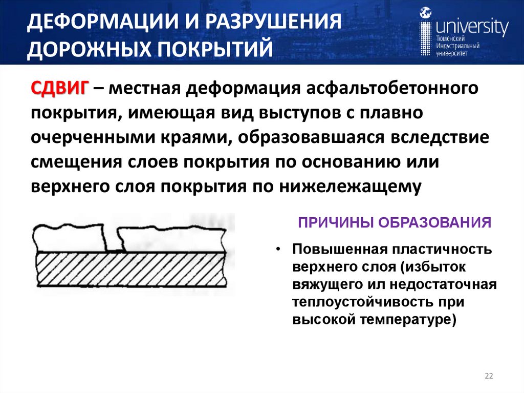 ДЕФОРМАЦИИ И РАЗРУШЕНИЯ ДОРОЖНЫХ ПОКРЫТИЙ