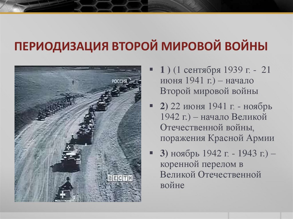 ПЕРИОДИЗАЦИЯ ВТОРОЙ МИРОВОЙ ВОЙНЫ