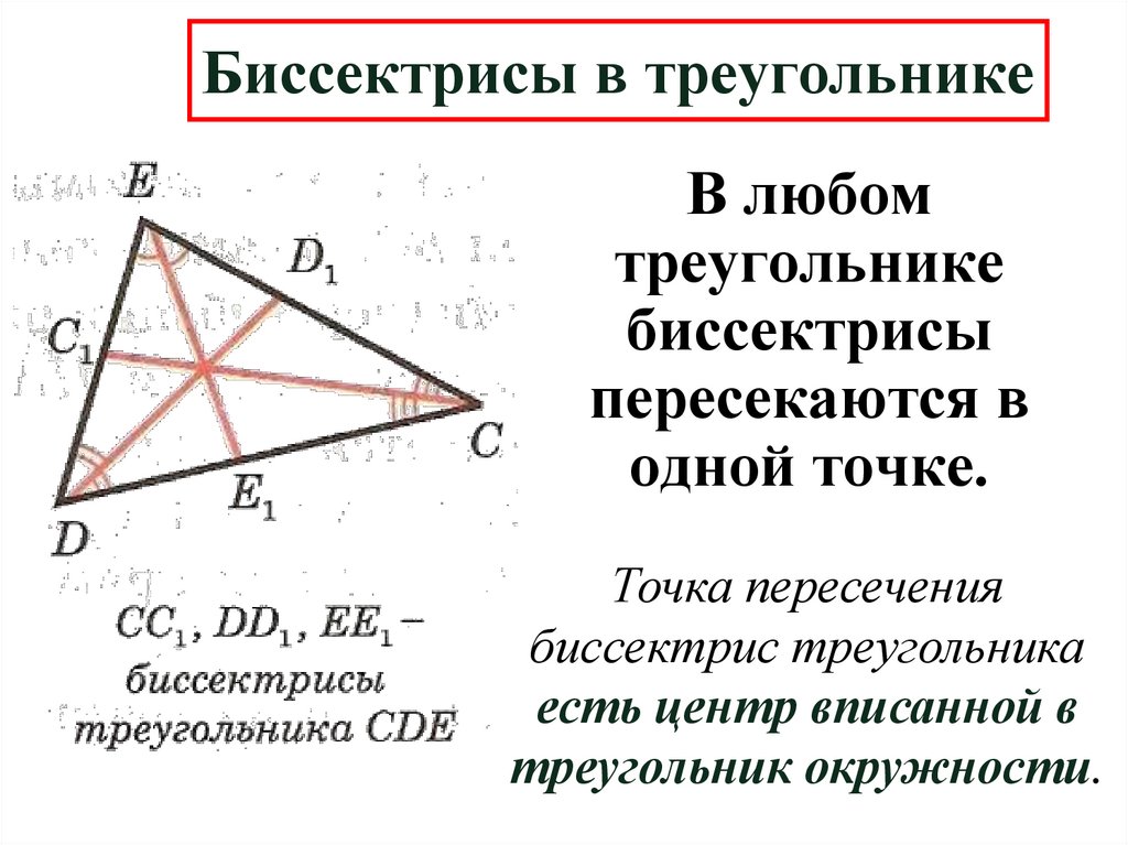 Биссектрисы в треугольнике