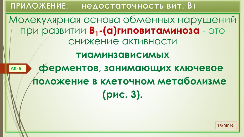 ПРИЛОЖЕНИЕ: недостаточность вит. В1