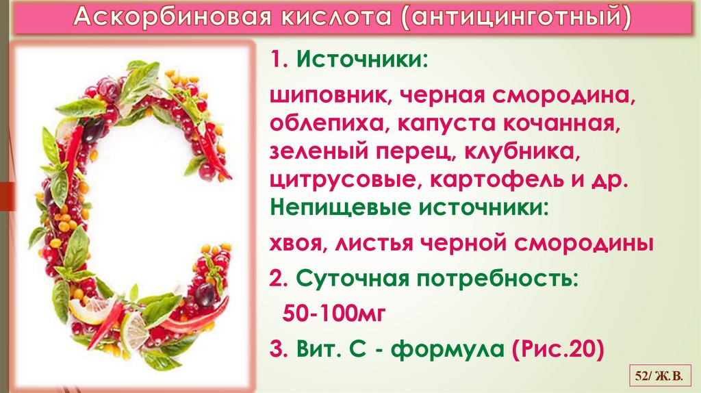 Аскорбиновая кислота (антицинготный)