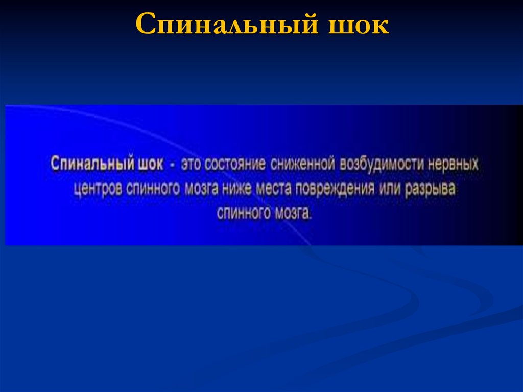 Спинальный шок