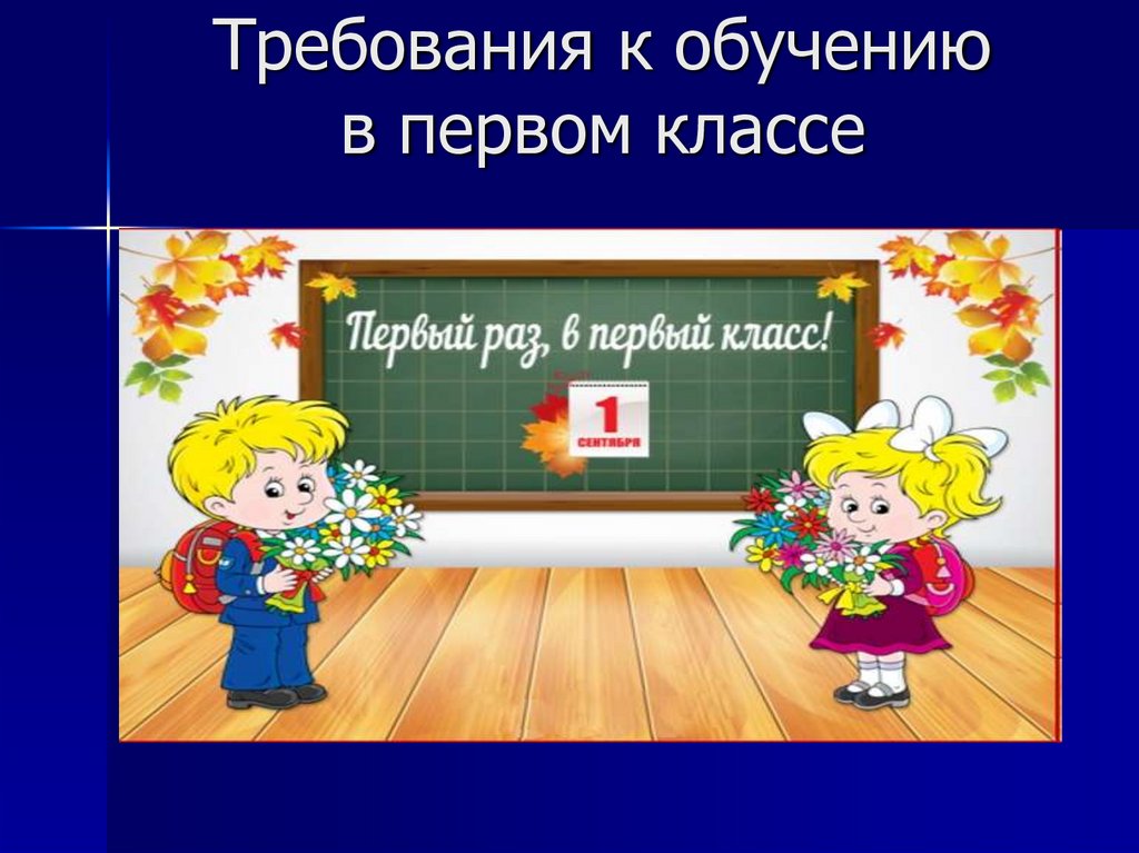 Требования к обучению в первом классе