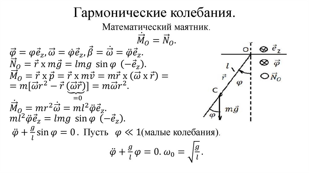 Гармонические колебания.