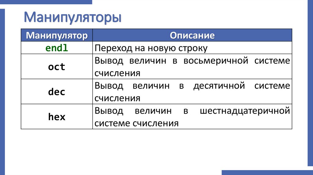 Манипуляторы