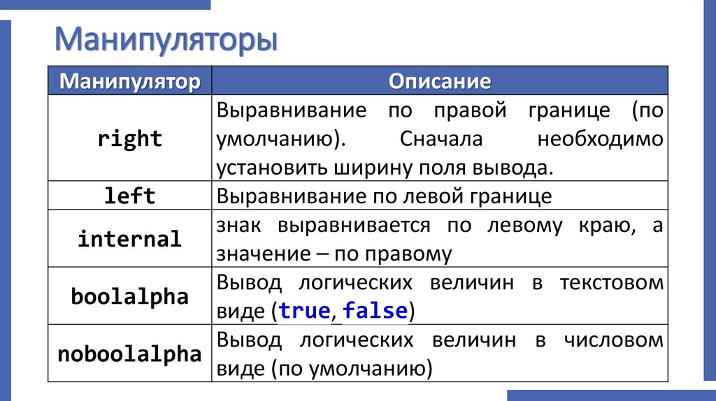 Манипуляторы