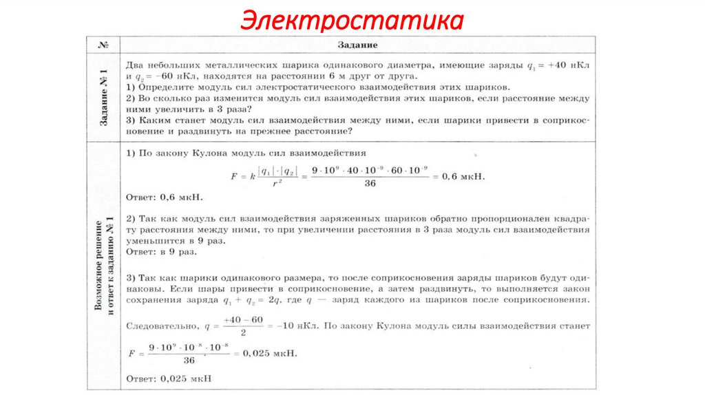 Электростатика