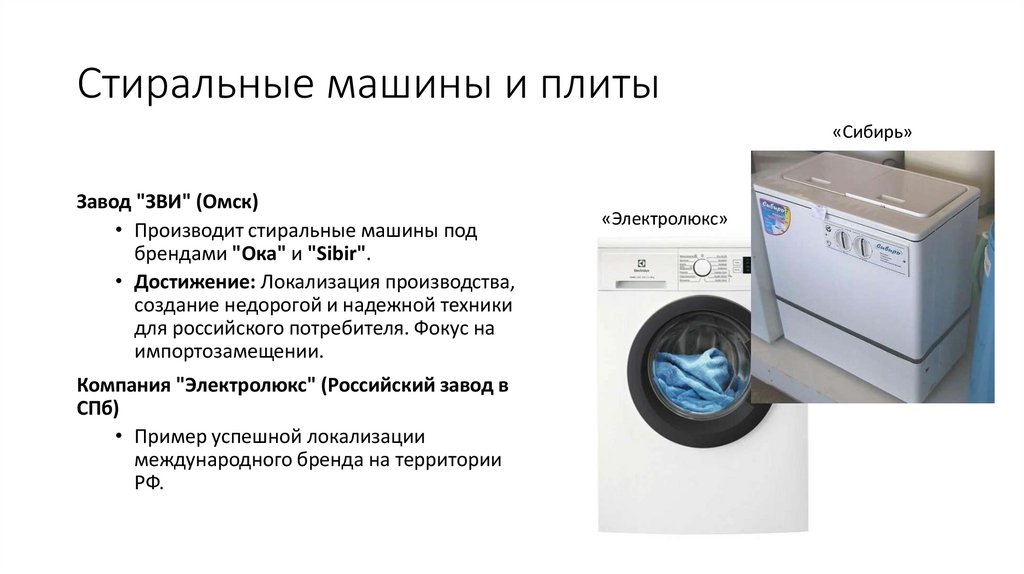 Стиральные машины и плиты