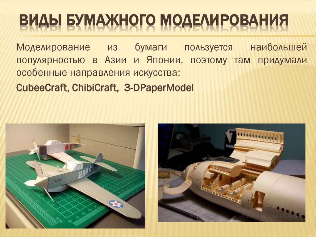 Виды бумажного моделирования