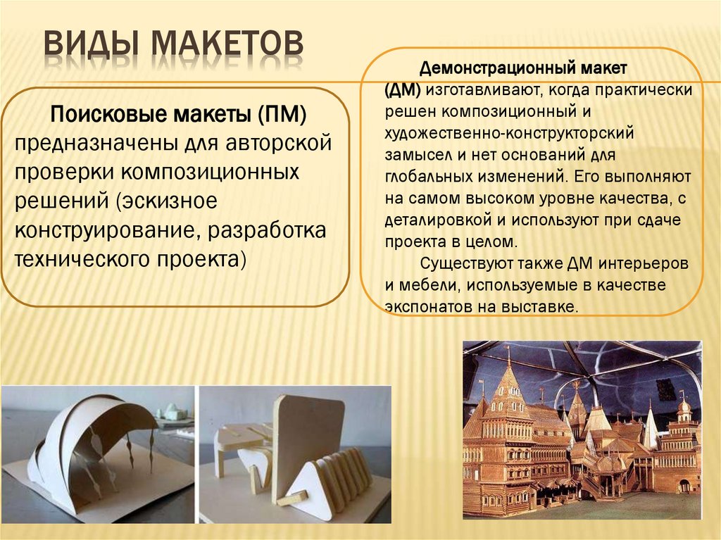 Виды макетов