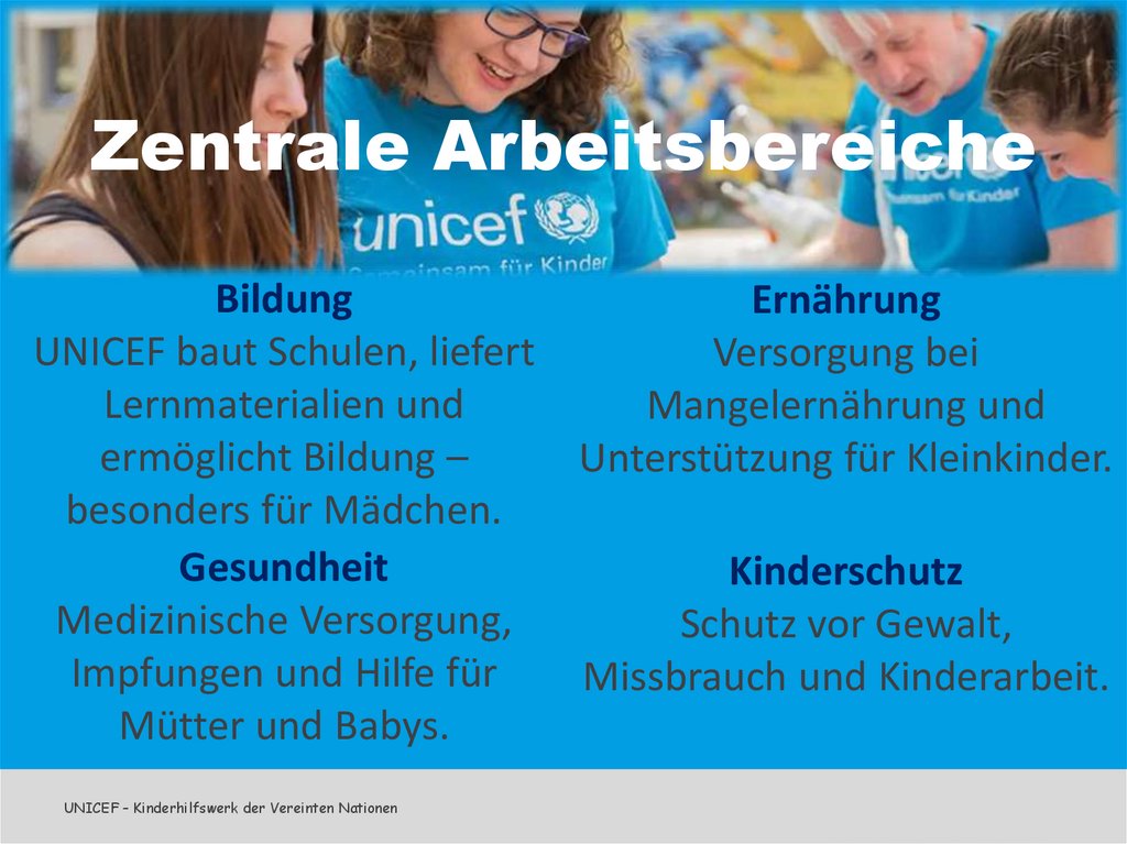 Zentrale Arbeitsbereiche