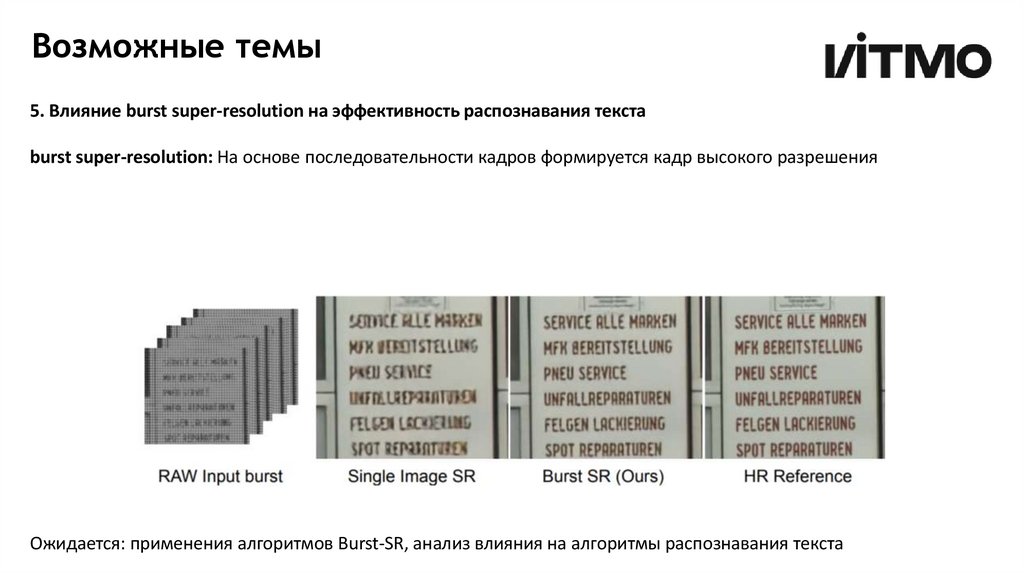 Возможные темы