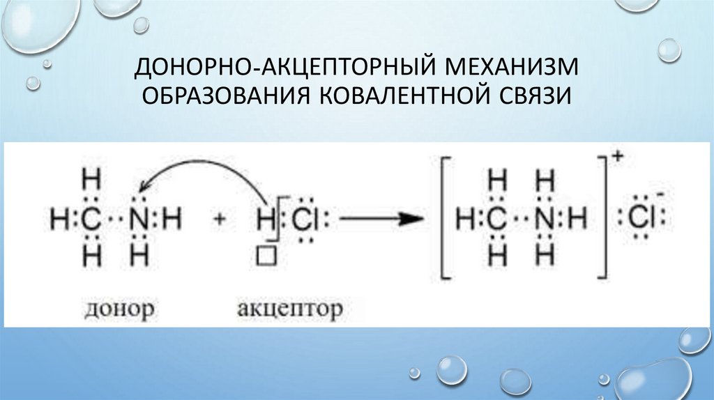Донорно-акцепторный механизм образования ковалентной связи