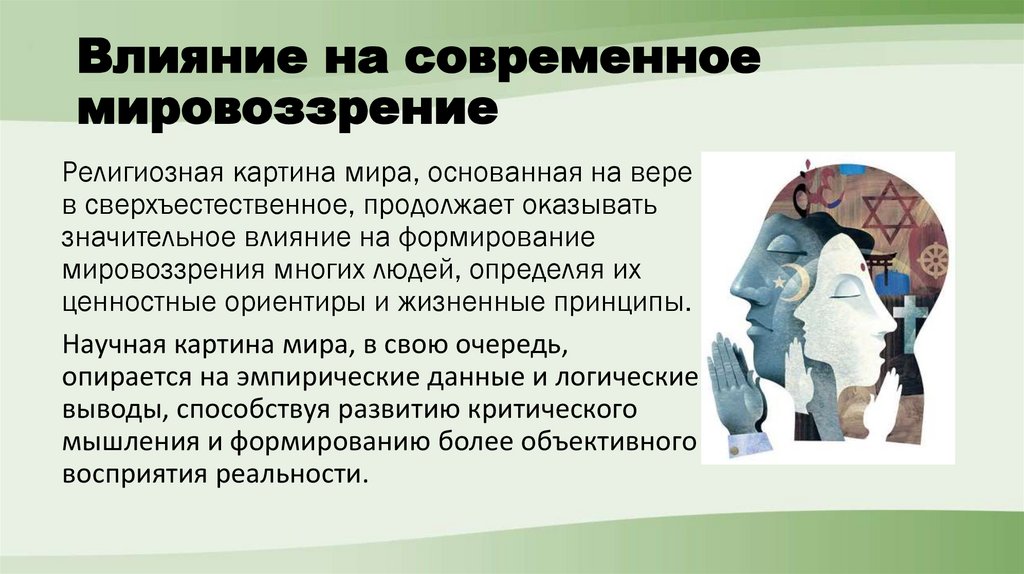 Влияние на современное мировоззрение