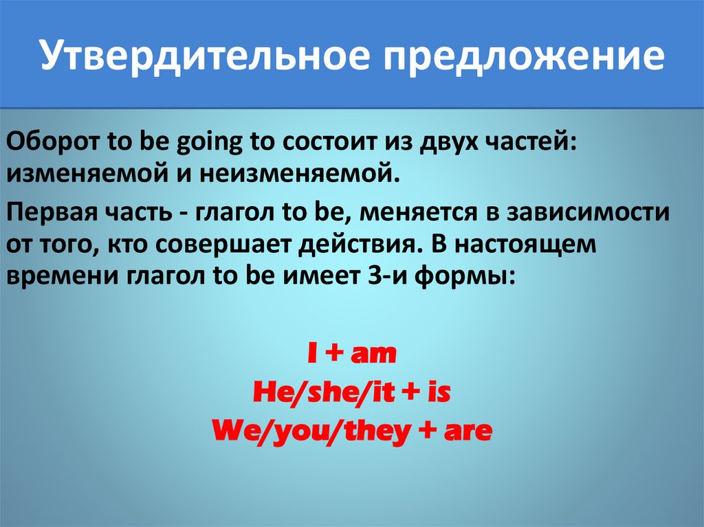 Утвердительное предложение