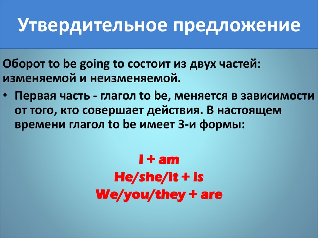 Утвердительное предложение