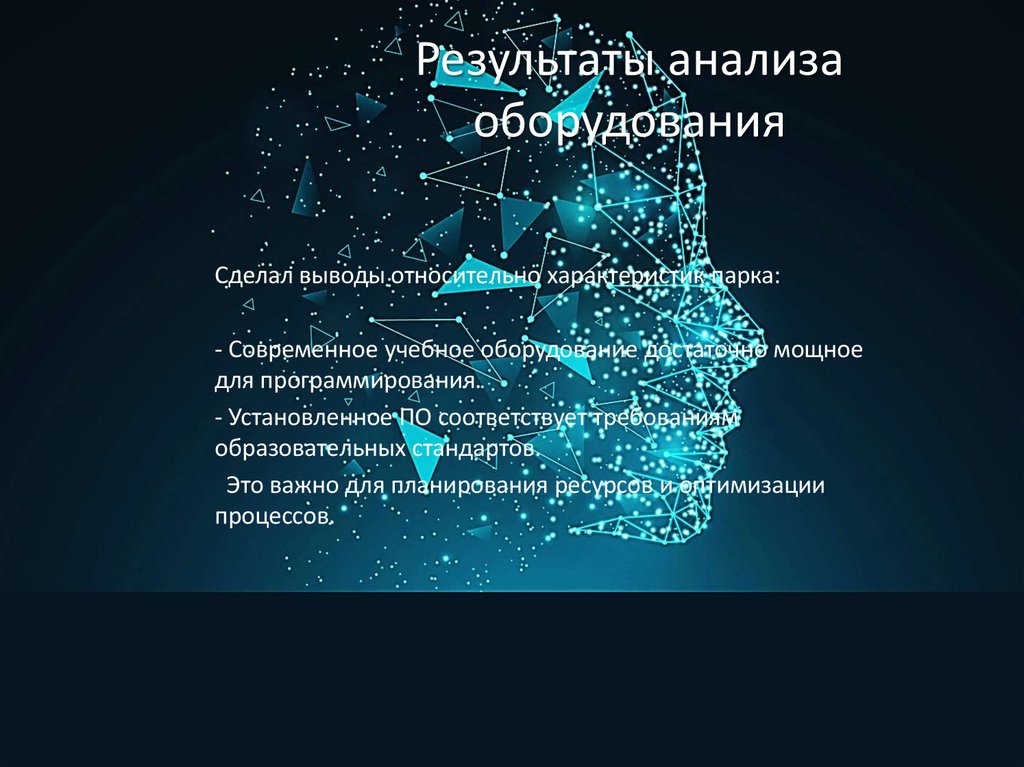 Результаты анализа оборудования