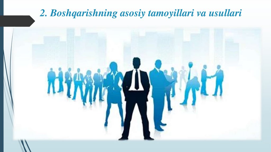 2. Boshqarishning asosiy tamoyillari va usullari