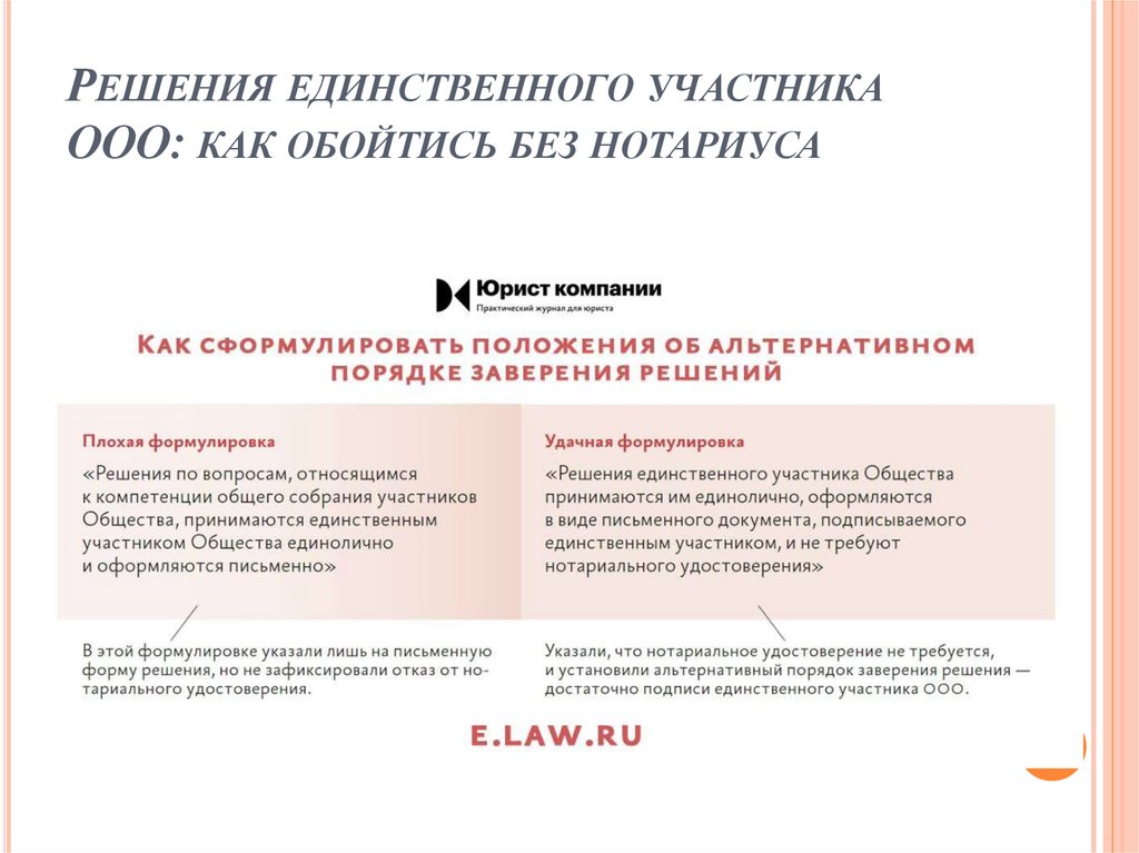 Решения единственного участника ООО: как обойтись без нотариуса