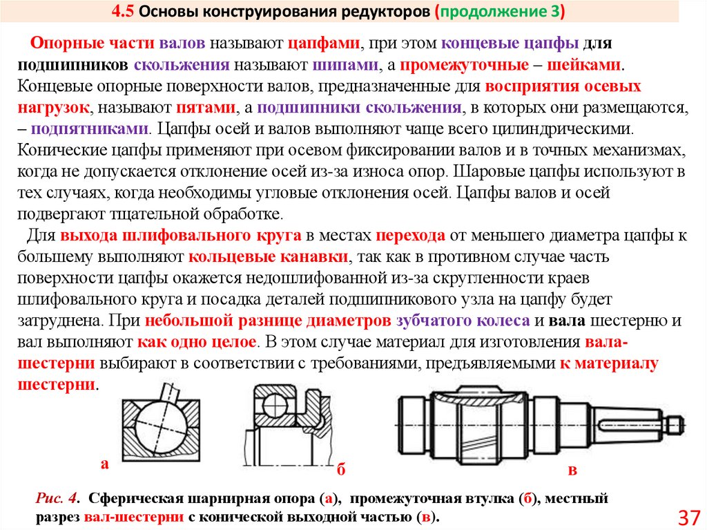 4.5 Основы конструирования редукторов (продолжение 3)
