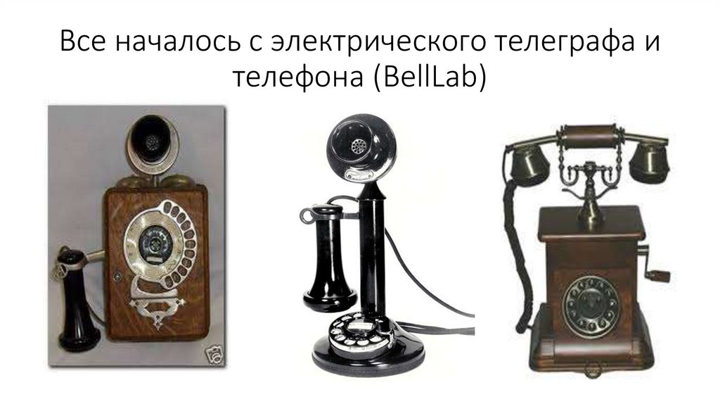 Все началось с электрического телеграфа и телефона (BellLab)