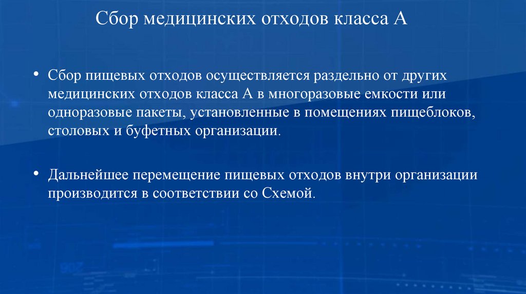 Сбор медицинских отходов класса А