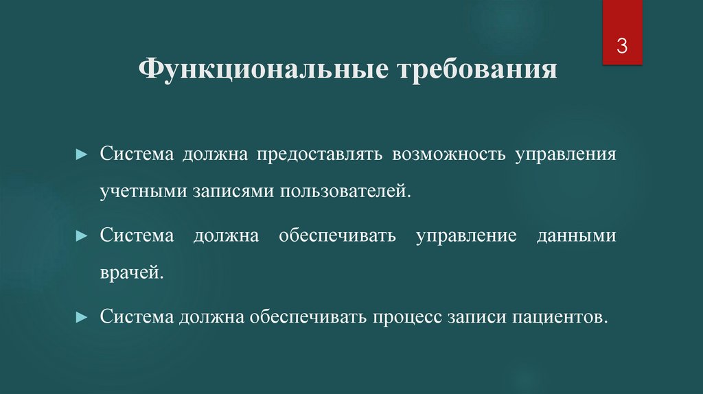 Функциональные требования