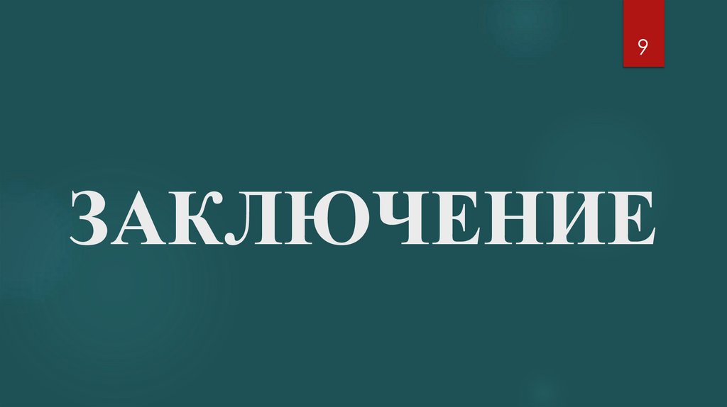 ЗАКЛЮЧЕНИЕ