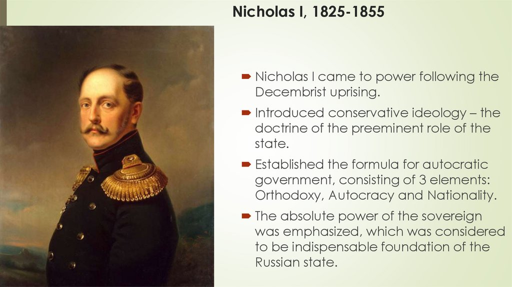 Nicholas I, 1825-1855