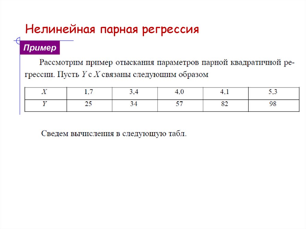Нелинейная парная регрессия