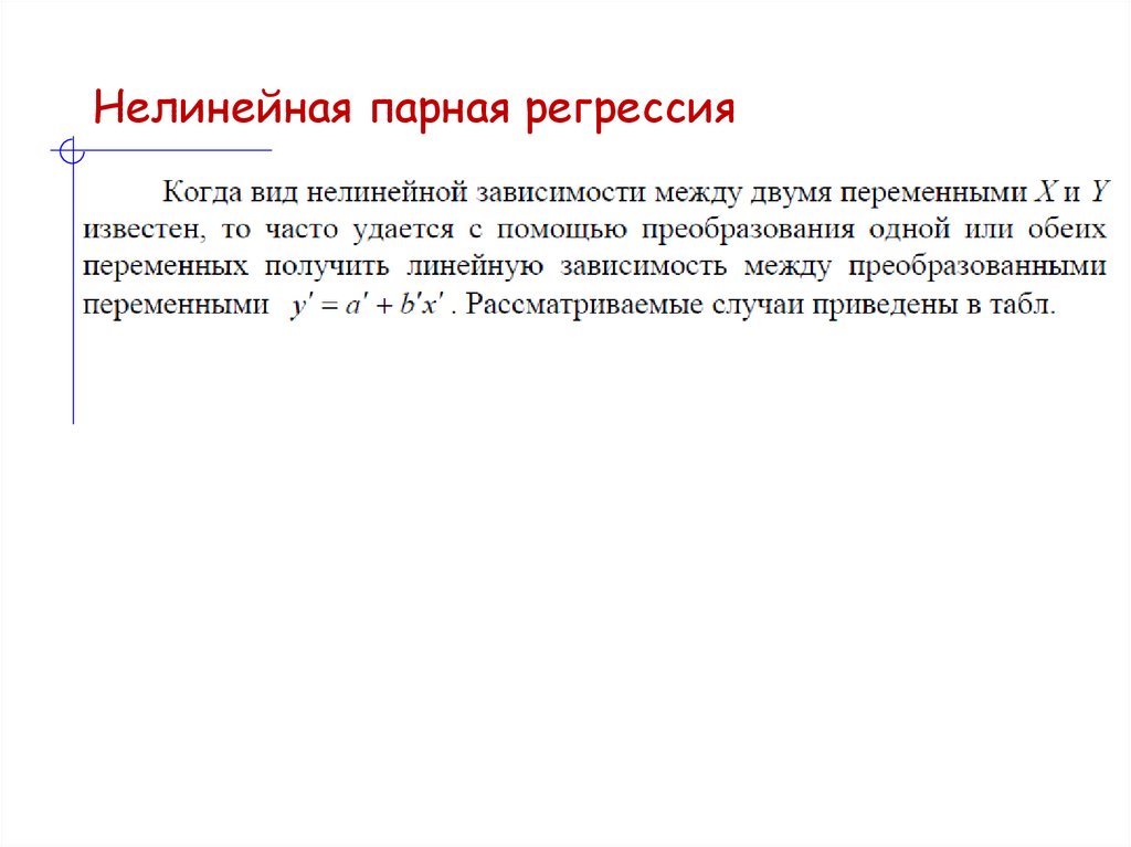 Нелинейная парная регрессия