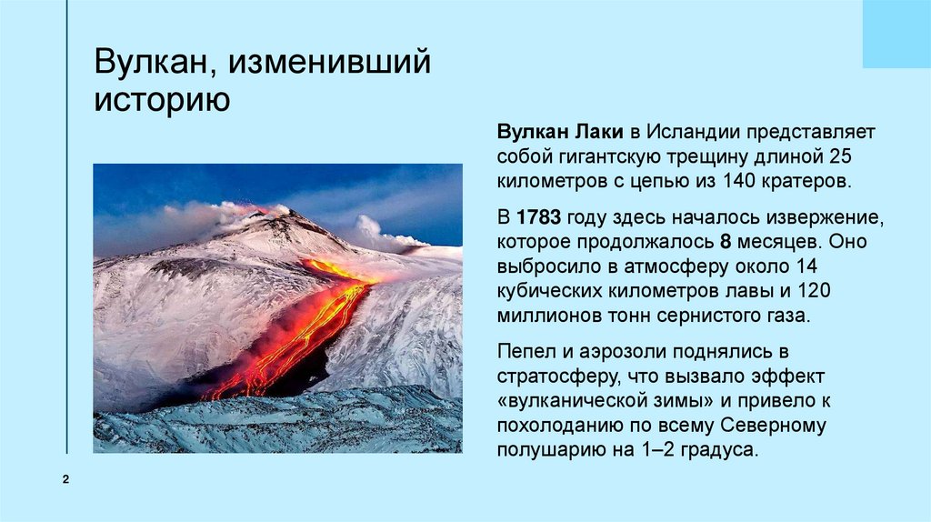 Вулкан, изменивший историю