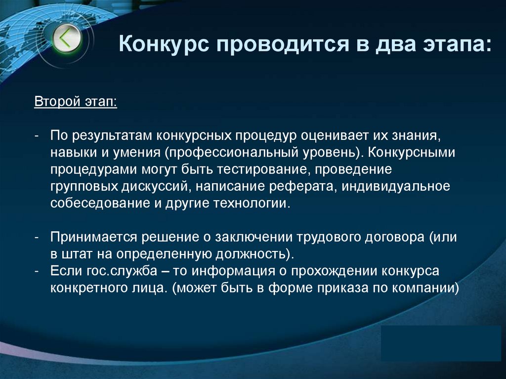 Конкурс проводится в два этапа: