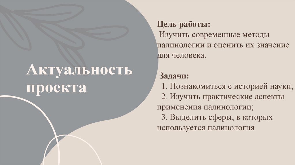 Актуальность проекта