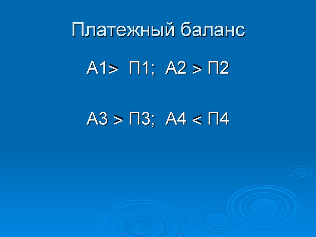 Платежный баланс