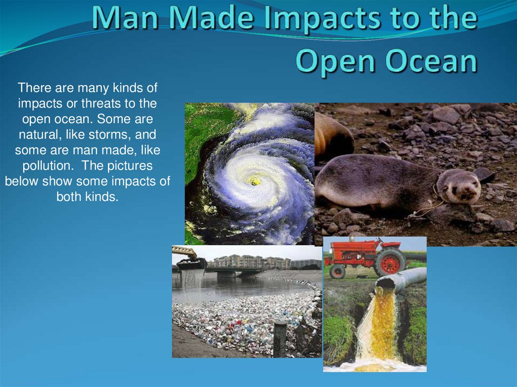 Man Made Impacts to the Open Ocean