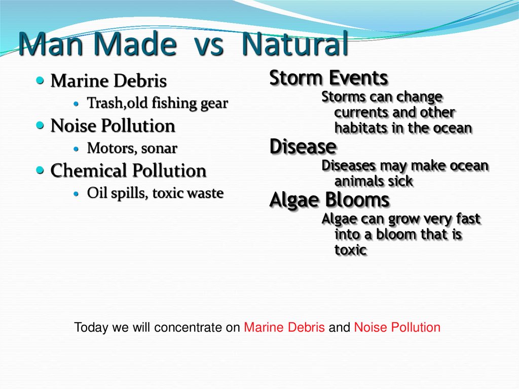 Man Made vs Natural
