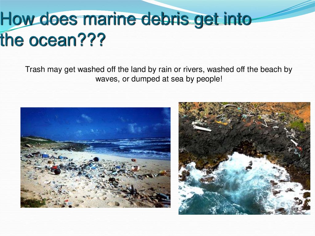 How does marine debris get into the ocean???