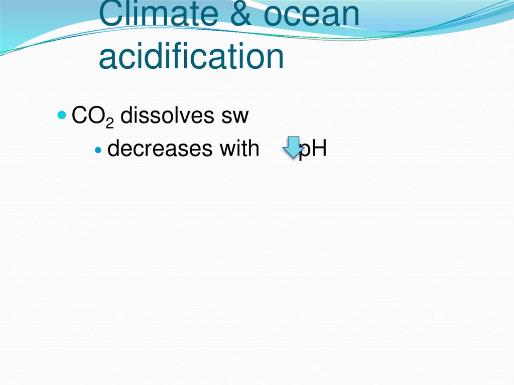 Climate & ocean acidification