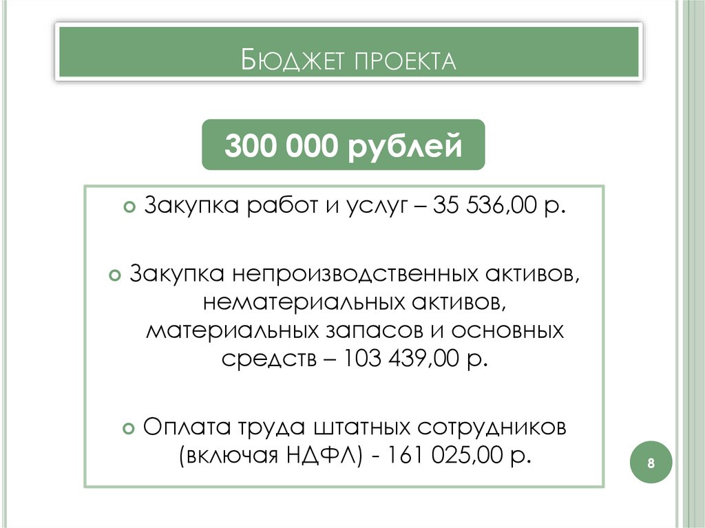 Бюджет проекта