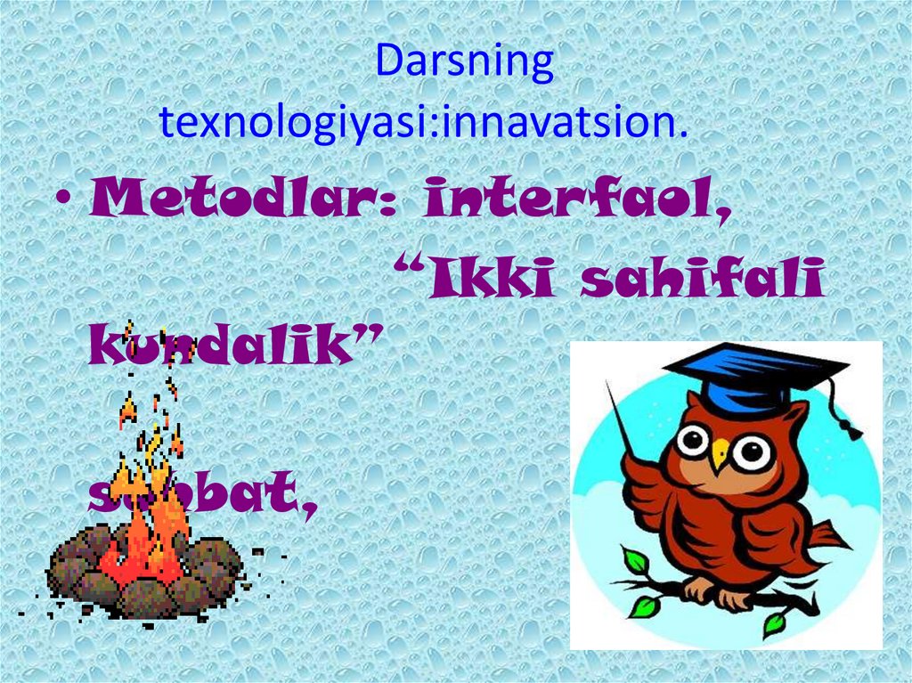 Darsning texnologiyasi:innavatsion.