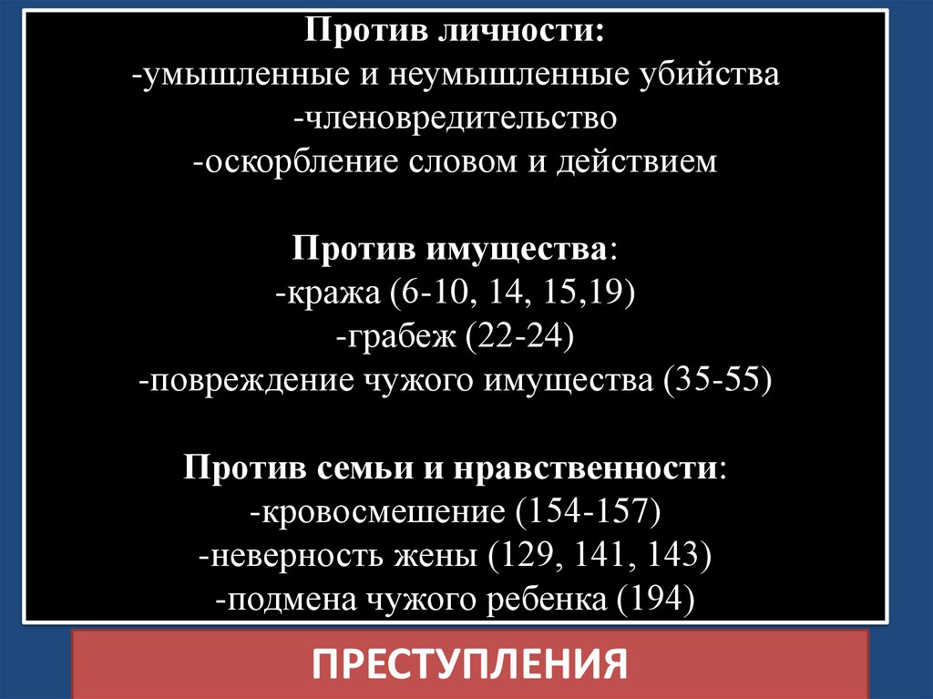 преступления