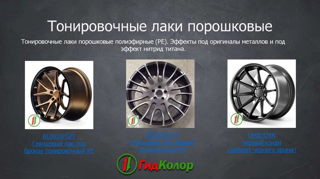 Тонировочные лаки порошковые