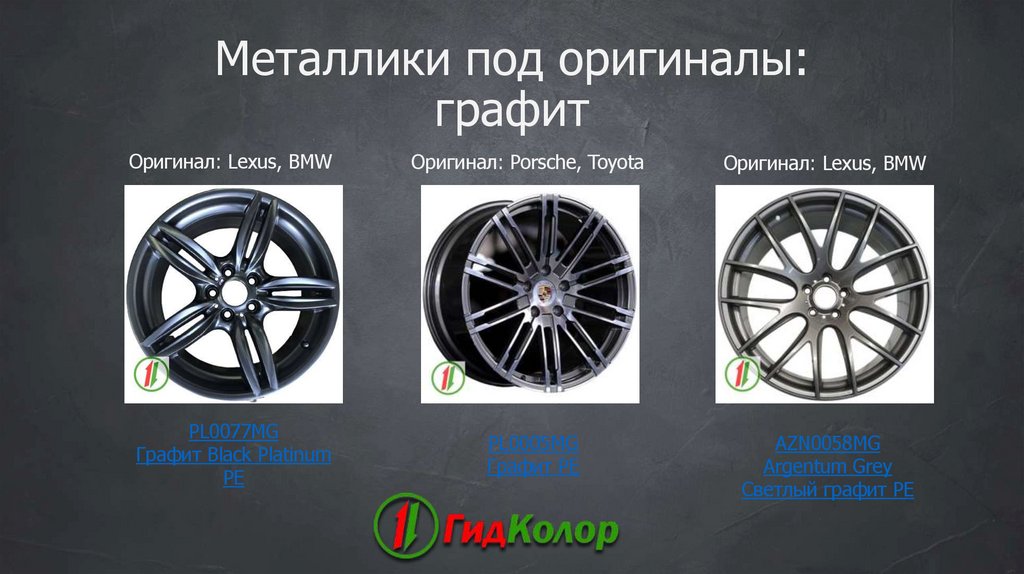 Металлики под оригиналы: графит