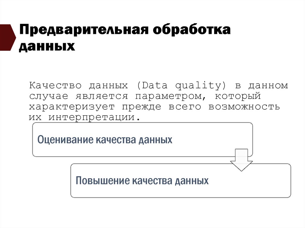 Предварительная обработка данных