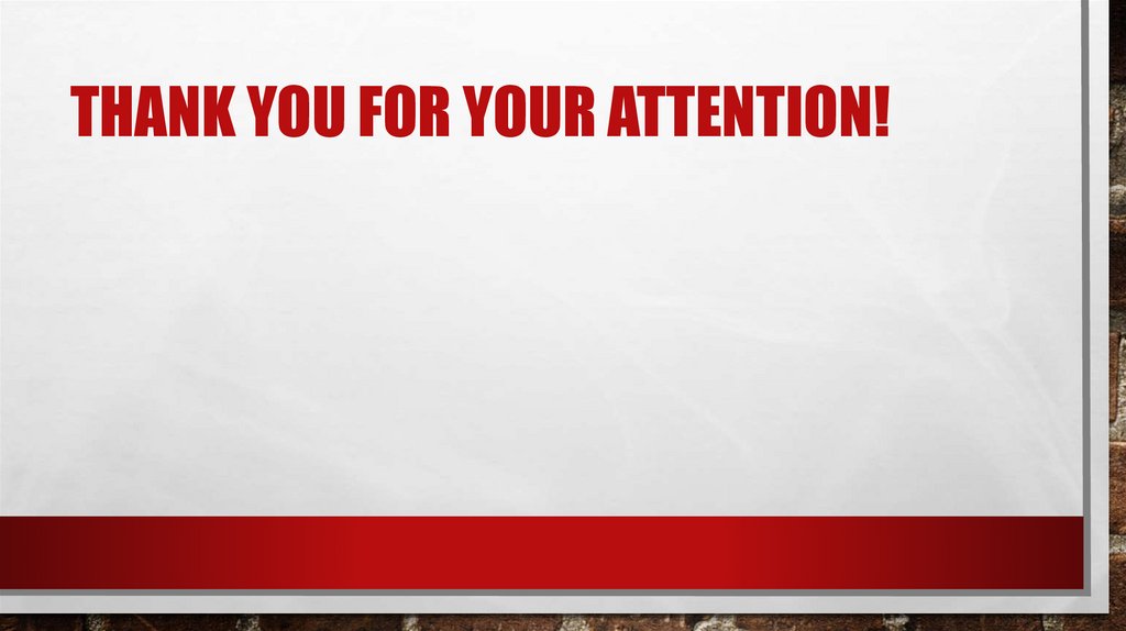 Thank You for your attention!